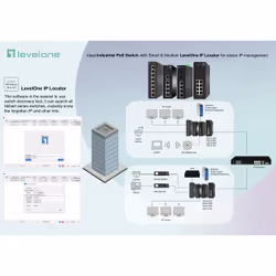 LevelOne Hilbert 10-Port Industrial Gigabit PoE Smart Lite Switch, 2 x SFP, 8 PoE Outputs, 802.3at/af PoE - Additional view 5