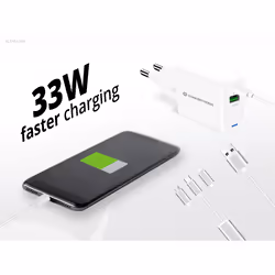 Conceptronic 2-Port 33W GaN USB PD Charger with 3-in-1 Charging Cable, USB-C x 1, USB-A x 1, QC 3.0, PPS - Additional view 8