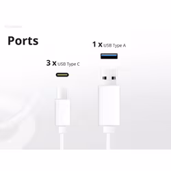 Conceptronic 4-Port 100W GaN USB PD Charger with USB-C Charging Cable, USB-C x 3, USB-A x 1, QC 3.0, PPS - Additional view 5