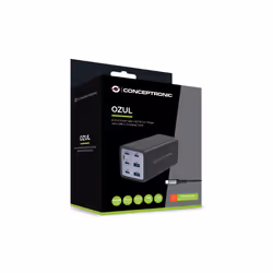 Conceptronic 6-Port 200W GaN USB PD Charger with USB-C Charging Cable, USB-C x 4, USB-A x 2, QC 3.0, PD 3.1, PPS - Additional view 4