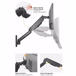 Equip 17"-32" Dual Monitor Wall-Mounted Bracket - Additional view 7
