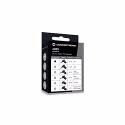 Conceptronic ABBY15PC01 DC to USB-C Adapter, HP 4.5x3.0mm, 18-20V - Additional view 4