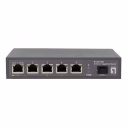 LevelOne GEP-0625 network switch Unmanaged 2.5G Ethernet (100/1000/2500) Power over Ethernet (PoE) Black