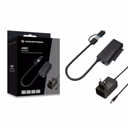 Conceptronic ABBY21B USB 3.0 SATA Adapter with Power Adapter, 2.5"/3.5" SATA HDD/SSD, 2-in-1 USB C/A Cable - Additional view 4