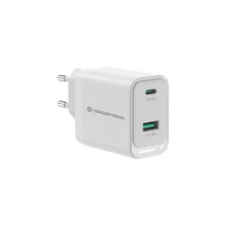 Conceptronic ALTHEA20W45 2-Port 45W GaN USB PD Charger, USB-C x 1, USB-A x 1, QC 3.0, PPS, PD 3.0