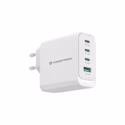 Conceptronic ALTHEA22W100 4-Port 100W GaN USB PD Charger, USB-C x 3, USB-A x 1, QC 3.0, PPS, PD 3.0