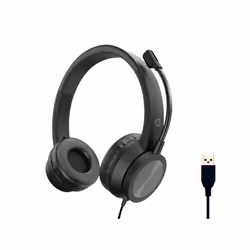 Conceptronic POLONA05B Stereo USB Headset, Noise Cancelling Microphone, Wired, 20 - 22000 Hz, Calls/Music, 164 g, Headset, Bl ...