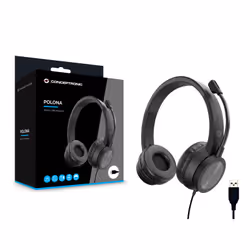 Conceptronic POLONA05B Stereo USB Headset, Noise Cancelling Microphone - Additional view 7