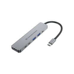Conceptronic DONN33G 6-in-1 USB 3.2 Gen 1 Docking Station, HDMI, USB-A 5Gbps x 2, USB-C 5Gbps x 2, 100W USB PD