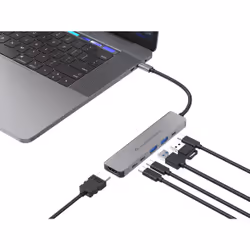 Conceptronic DONN33G 6-in-1 USB 3.2 Gen 1 Docking Station, HDMI, USB-A 5Gbps x 2, USB-C 5Gbps x 2, 100W USB PD - Additional view 6