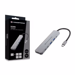 Conceptronic DONN33G 6-in-1 USB 3.2 Gen 1 Docking Station, HDMI, USB-A 5Gbps x 2, USB-C 5Gbps x 2, 100W USB PD - Additional view 7