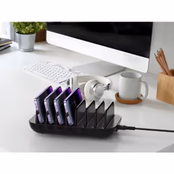 Conceptronic OZUL07B 160W 7-Port USB PD Charging Station, USB-C x 7, PD 3.0