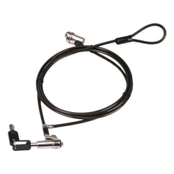 Conceptronic CUSTODIO02BNTM Keyed Dual Head Laptop Lock, Nano Lock Slot, Master Keyed Compatible, 1.8m