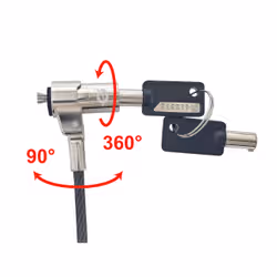 Conceptronic CUSTODIO02BWM Keyed Laptop Lock, Wedge Slot, Master Keyed Compatible, 1.8m - Additional view 6