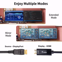 Equip DisplayPort 1.2 to HDMI Adapter Cable, 4K 60Hz, 1m - Additional view 6