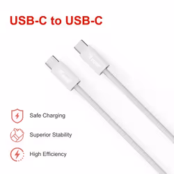 Equip USB 2.0 Cable, USB-C Male to USB-C Male, 1m, PD 60W, White - Additional view 2