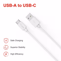 Equip USB 2.0 Cable, USB-A Male to USB-C Male, 0.3m White - Additional view 6