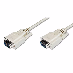 Digitus VGA Monitor Connection Cable, 5 m, VGA (D-Sub), VGA (D-Sub), Beige, Nickel, China