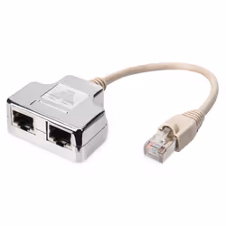Digitus Patch Cable Adapter, CAT 5e, shielded - 1:1, 0.19 m, Cat5, White