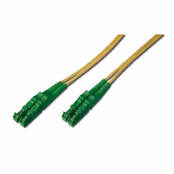 Digitus Fiber Optic Patch Cord, E2000 (8° APC) to E2000 (8° APC), Singlemode, 2 m, I-VH, OS2, E-2000 (LSH), E-2000 (LSH)