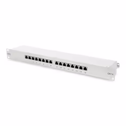 Digitus CAT 6, Class E Patch Panel, RJ-45, Grey, Galvanized steel, SECC, Rack mounting, 1U, 560 mm