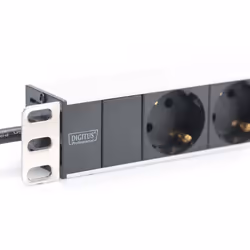 Digitus aluminum outlet strip, 8 safety outlets, 2 m supply safety plug - Additional view 5
