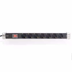 Digitus aluminum outlet strip with switch, 7 safety outlets, 2 m supply safety plug - Additional view 5