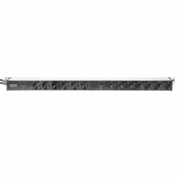 Digitus aluminum outlet strip with overload protection, 12 safety outlets, 2 x 2 m supply safety plug - Additional view 5