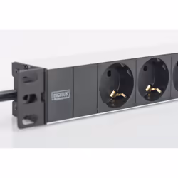 Digitus aluminium outlet strip, 3 safety outlets, 2 m supply safety plug - Additional view 4