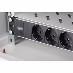 Digitus aluminium outlet strip, 3 safety outlets, 2 m supply safety plug - Additional view 6