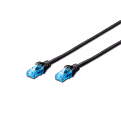 Digitus CAT 5e U/UTP patch cord, 10 m, Cat5e, U/UTP (UTP), RJ-45, RJ-45, Black