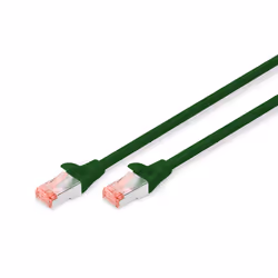 Digitus CAT 6 S/FTP patch cord, 0.5 m, Cat6, S/FTP (S-STP), RJ-45, RJ-45, Green