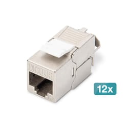 Digitus CAT 6A Keystone module, shielded, tool-free mounting connection - 12 pcs.