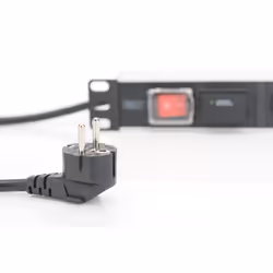 Digitus aluminum outlet strip with switch, 7 safety outlets, 2 m supply with surge protection - Additional view 6
