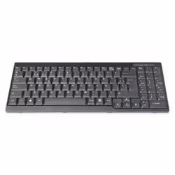 Digitus Keyboard Suitable for TFT Consoles, Spanish Layout, Full-size (100%), Membrane, QWERTY, Black