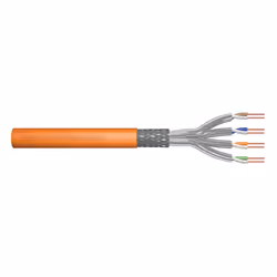 Digitus Cat.7 S/FTP installation cable, 500 m, simplex, B2ca, 1000 m, Cat7, S/FTP (S-STP), Orange