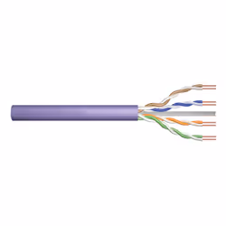 Digitus Cat.6 U/UTP installation cable, 100 m, simplex, B2ca, 100 m, Cat6, U/UTP (UTP), Violet