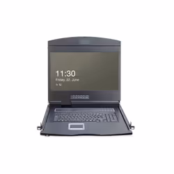 Digitus 19" LCD KVM Console, 16-Port VGA, german Keyboard - Additional view 6