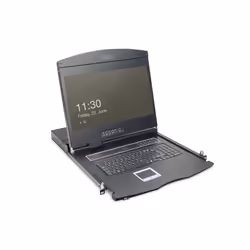 Digitus 19" LCD KVM Console, 8-Port VGA, US Keyboard, 48.3 cm (19"), 1366 x 768 pixels, 1000:1, TFT, 16.78 million colours, V ...