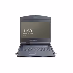 Digitus 19" LCD KVM Console, 16-Port VGA, swiss Keyboard