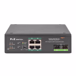 Digitus 4 port Gigabit Ethernet network PoE switch, industrial, unmanaged, 2 SFP uplink - Additional view 7