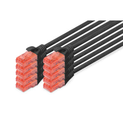 Digitus CAT 6 U/UTP patch cord - LSZH, 10 pieces