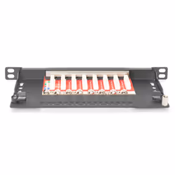Digitus Cat.6A Slim Patch Panel, shielded, 8-port, 0.5 U, 10", black - Additional view 4