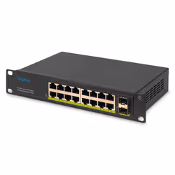 Digitus 10" Gigabit 16-Port Unmanaged Switch with 2× 1G SFP