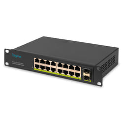 Digitus 10" Gigabit 16-Port Unmanaged Switch with 2× 1G SFP