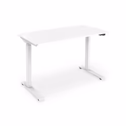 Digitus Electric Height-Adjustable Desk, Executive office desk, Home office, Office, Straight, Rectangular shape, White, Whit ...