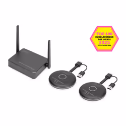 Digitus Click & Present Pro - Wireless Collaboration System, Desktop, Black, Grey, Acrylonitrile butadiene styrene (ABS), Alu ...