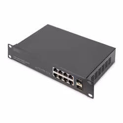 Digitus 8 Port Gigabit Switch, 10 inch, Unmanaged, 2 Uplinks, Unmanaged, Gigabit Ethernet (10/100/1000), Full duplex, Rack mo ...