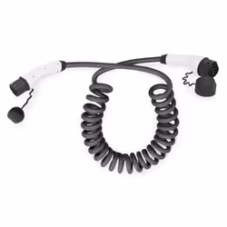 Digitus Spiral EV charging cable, 7,5 m, type 2 to type 2, Black, Type 2, Type 2, Straight, Straight, IP55