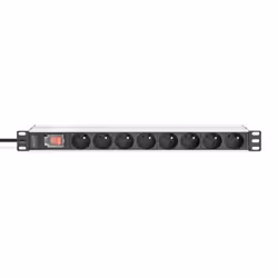 Digitus Socket strip with aluminum profile and switch, 8-way CEE 7/5, 2 m cable safety plug with grounding contact - Additional view 4